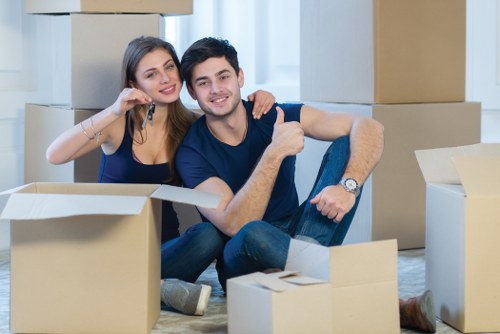 Elephant and Castle Movers team preparing a local residential move