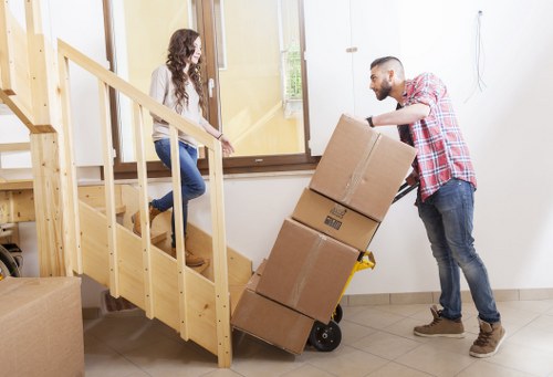 Furniture being loaded for a same day move in South London