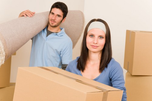 Careful furniture loading during a flat removal in Elephant and Castle